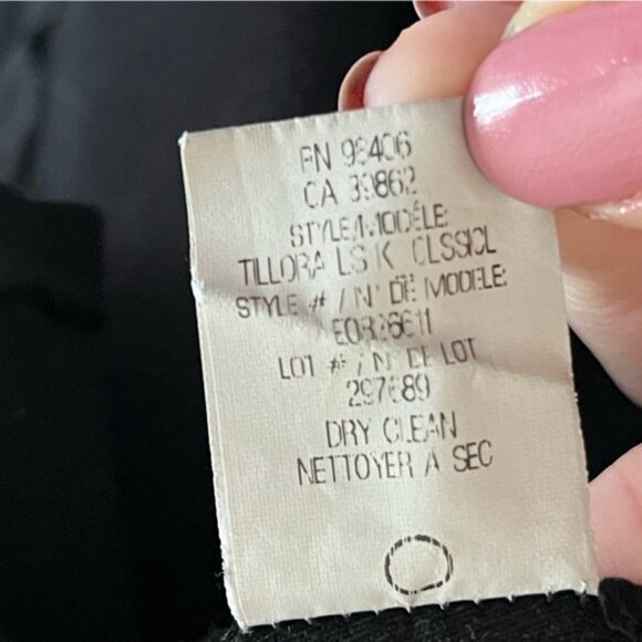 Theory Tillora Long-Sleeve Flare-Skirt Dress Size 6 Black - Picture 7 of 8